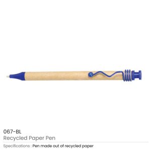 Recycle Paper Pens Blue