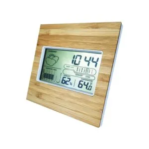 Multi-Function Bamboo Digital Clock with Weather Forecast, Calendar, Alarm, Temperature - Image 4