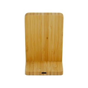 Bamboo Wireless Charger Stand Back View