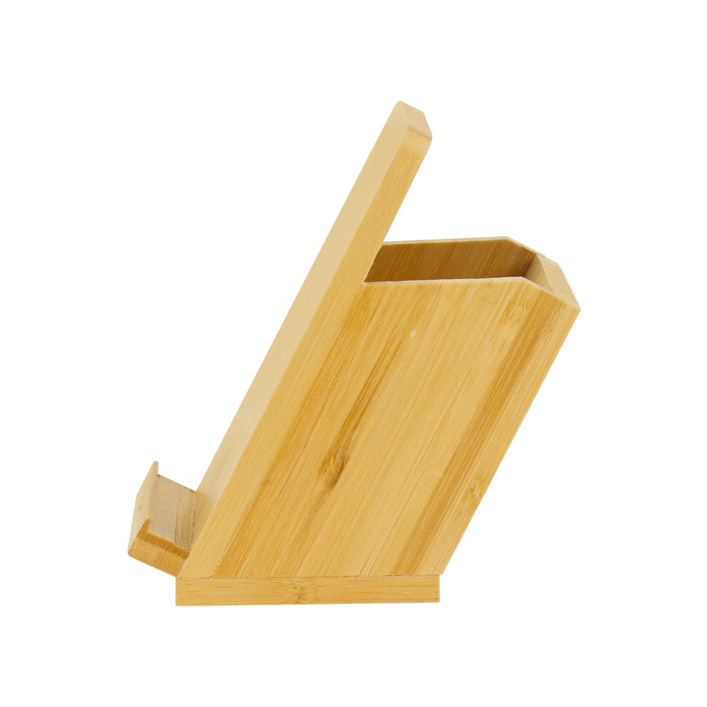 Bamboo-Pen-Holder-with-wireless-charger-WDS5-Side-View