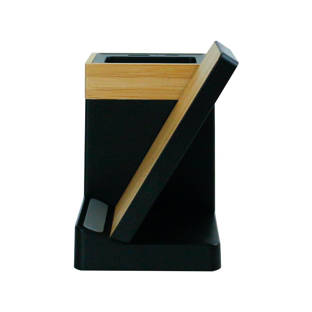 Pen-Holder-and-Wireless-Charger-WDS6-BLK-Side-View