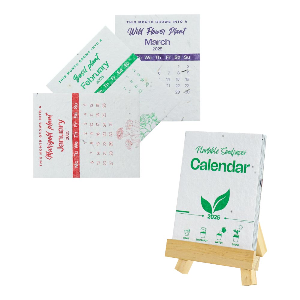 2025 Table Calendars with Plantable Seeds Tezkargift