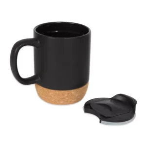 Ceramic Mugs with Lid and Cork Base 385 ml - Image 10