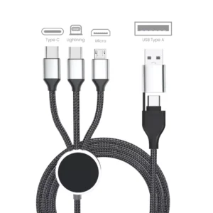 3-in-1 Multi Charging long cable 105cm with Light Up logo design - Image 4