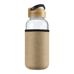 Glass Bottles with Bamboo Lid and Eco Sleeve, 1 liter - Ramadan Gifts - Image 6