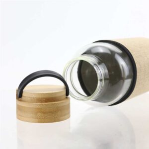 Glass Bottles with Bamboo Lid and Eco Sleeve, 1 liter - Ramadan Gifts - Image 5