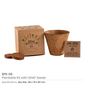 Plantable Kit with GHAF Seeds in Kraft Box Ramadan Gifts - Image 3