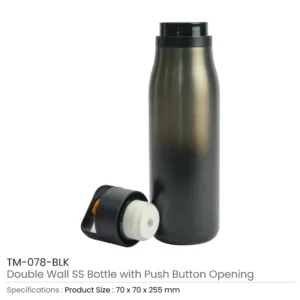 Double Wall SS Bottles with Push Button Opening – 500 ml - Image 3